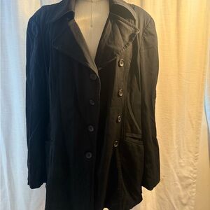 Elegant Black Button-Up Coat
